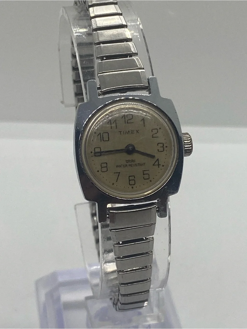 Timex Silver Women's Expansion Bracelet Watch with Cream Dial